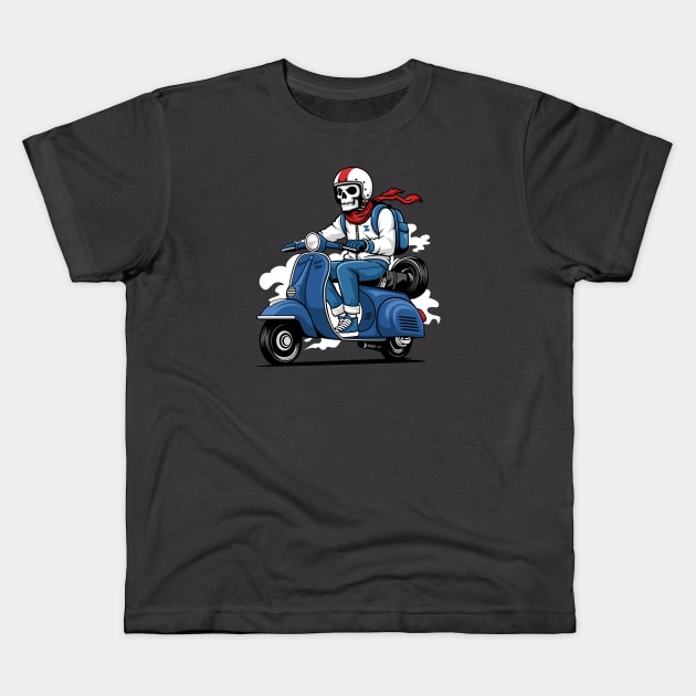 Scooter never dies blue Kids T-Shirt by creative.z